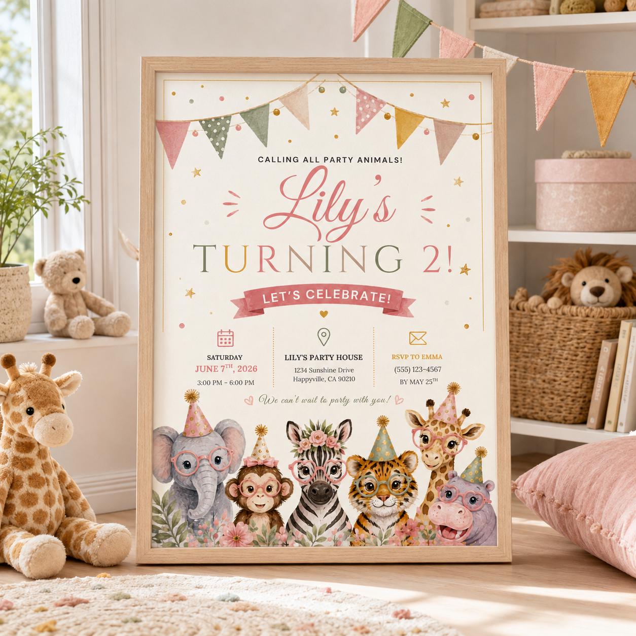 Editable Calling All Party Invitation Canva Template, Kids Cute Modern Fun DIY Sweet Chic Teen Tween Adult Party Printable Digital Download.
