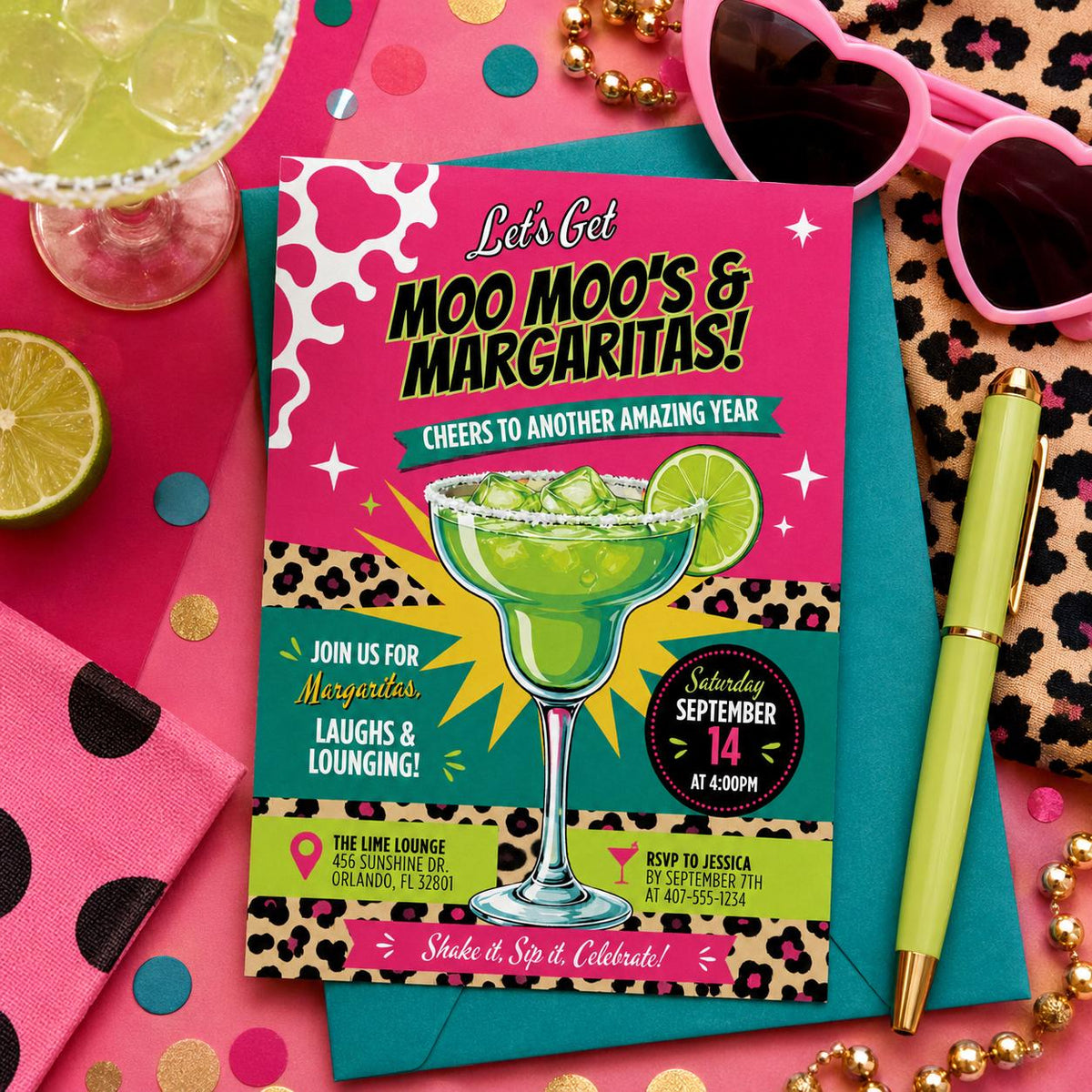Editable Tropical Bachelorette Invitation Canva Template, Girls Adult Cute Fun DIY Sweet Chic Kids Party Invite, Printable Digital Download.