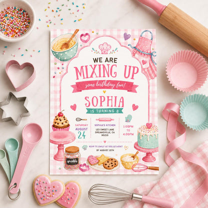 Editable Sweet Treats Birthday Invitation Canva Template, Kids Sweet Cute Modern Fun DIY Chic Teen Party Invite, Printable Digital Download.