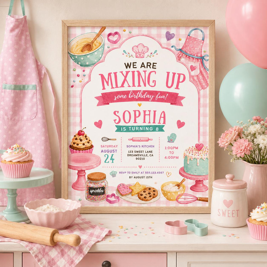 Editable Sweet Treats Birthday Invitation Canva Template, Kids Sweet Cute Modern Fun DIY Chic Teen Party Invite, Printable Digital Download.