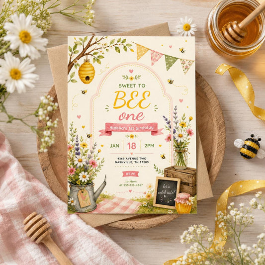 Editable Sweet Treats Birthday Invitation Canva Template, Kids Sweet Cute Modern Fun DIY Chic Teen Party Invite, Printable Digital Download.