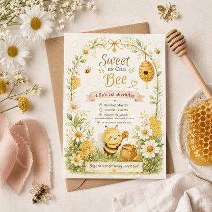 Editable Sweet Treats Birthday Invitation Canva Template, Kids Sweet Cute Modern Fun DIY Chic Teen Party Invite, Printable Digital Download.