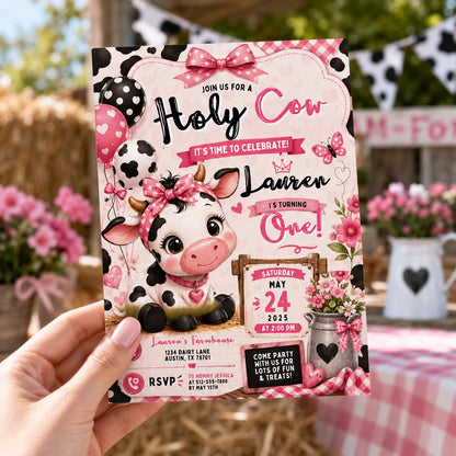 Editable Cowgirl Birthday Invitation Canva Template, Kids Cute Fun DIY Sweet Chic Teen Tween Adult Party Invite, Printable Digital Download.