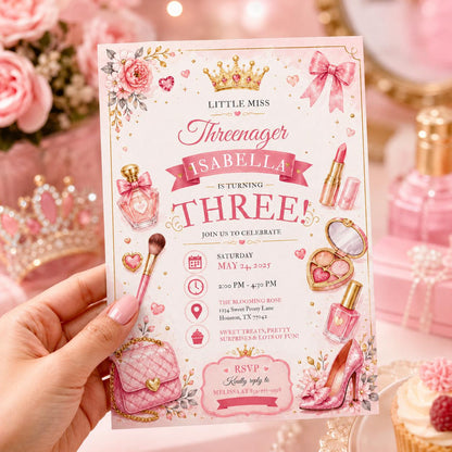 Editable Spa Birthday Invitation Canva Template, Girls Kids Spa Cute Fun DIY Sweet Chic Teen Tween Party Invite, Printable Digital Download.