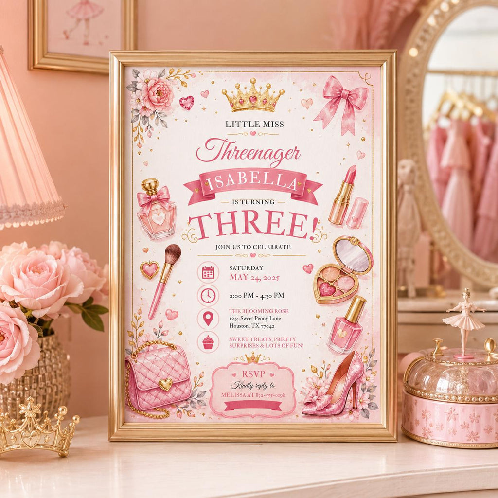 Editable Spa Birthday Invitation Canva Template, Girls Kids Spa Cute Fun DIY Sweet Chic Teen Tween Party Invite, Printable Digital Download.