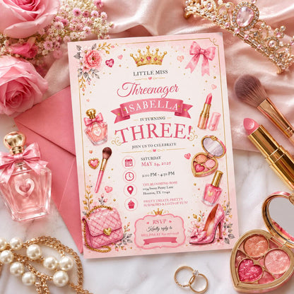 Editable Spa Birthday Invitation Canva Template, Girls Kids Spa Cute Fun DIY Sweet Chic Teen Tween Party Invite, Printable Digital Download.