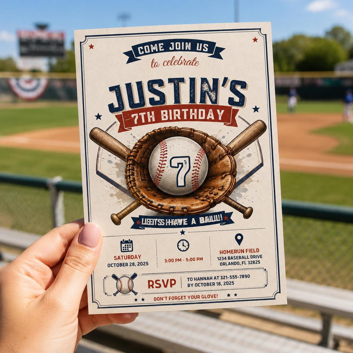 Editable Baseball Birthday Invitation Canva Template, Cream Boys Teens Cute Fun DIY Chic Kids Teen Party Invite, Printable Digital Download.