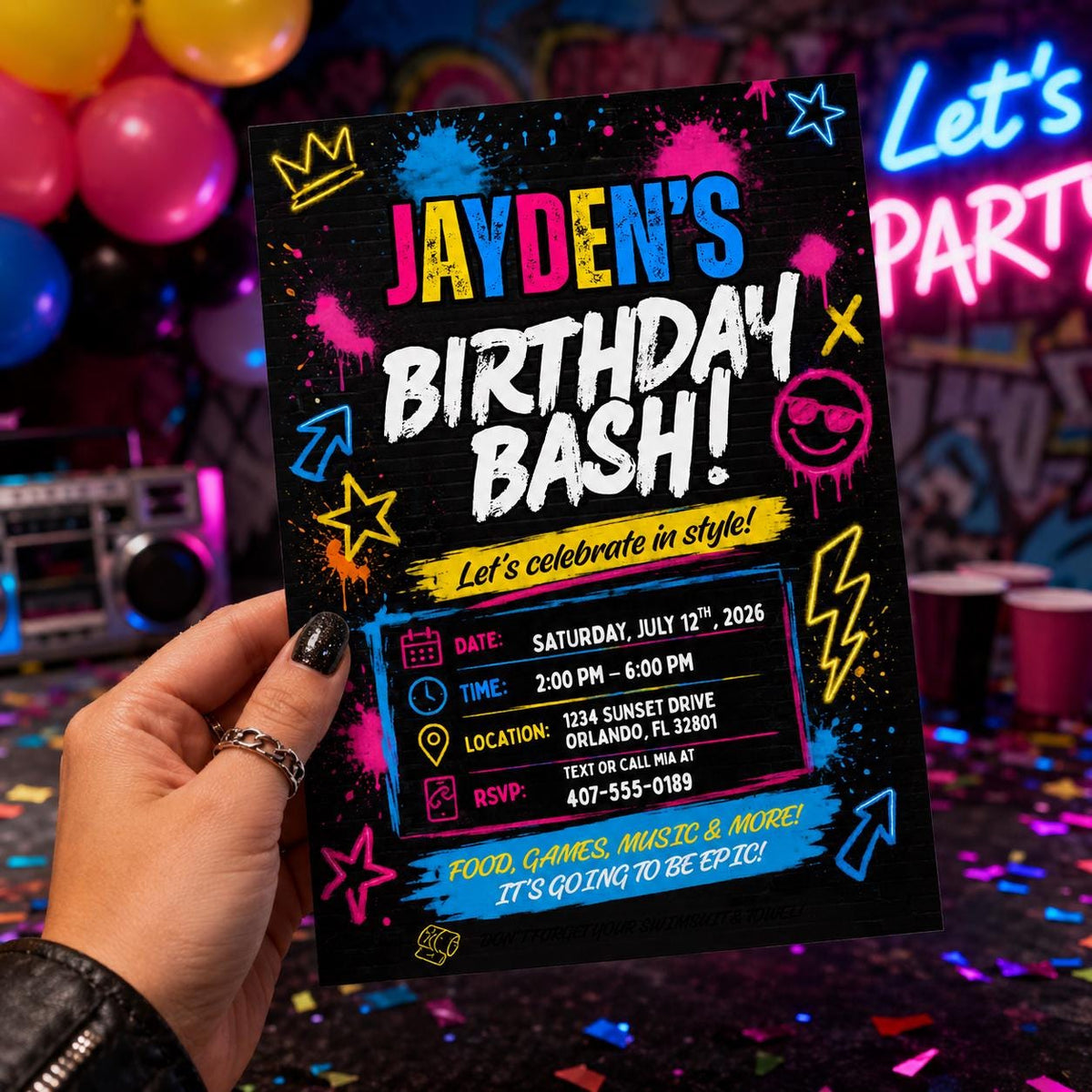 Editable Bruh We End of Year Party Invitation Canva Template, Boys Kids Teens Cute Fun DIY Sweet Chic Teen Tween Printable Digital Download.