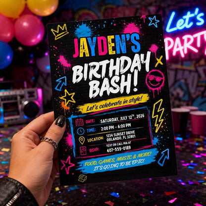 Editable Bruh We End of Year Party Invitation Canva Template, Boys Kids Teens Cute Fun DIY Sweet Chic Teen Tween Printable Digital Download.