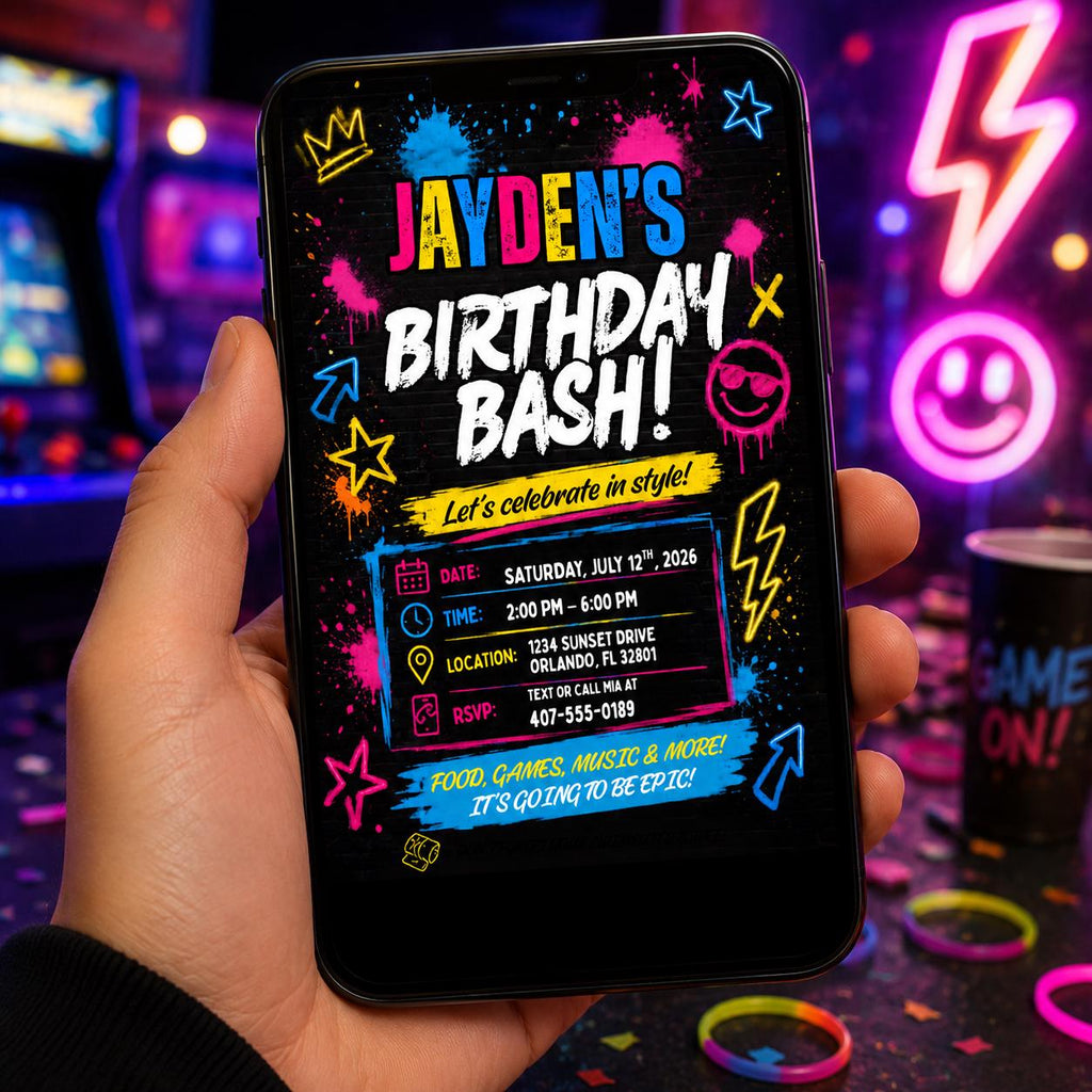 Editable Bruh We End of Year Party Invitation Canva Template, Boys Kids Teens Cute Fun DIY Sweet Chic Teen Tween Printable Digital Download.