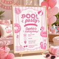 Editable Pool Birthday Invitation Canva Template, Girls Teens Pool Cute Modern Fun Themed DIY Chic Party Invite, Printable Digital Download.