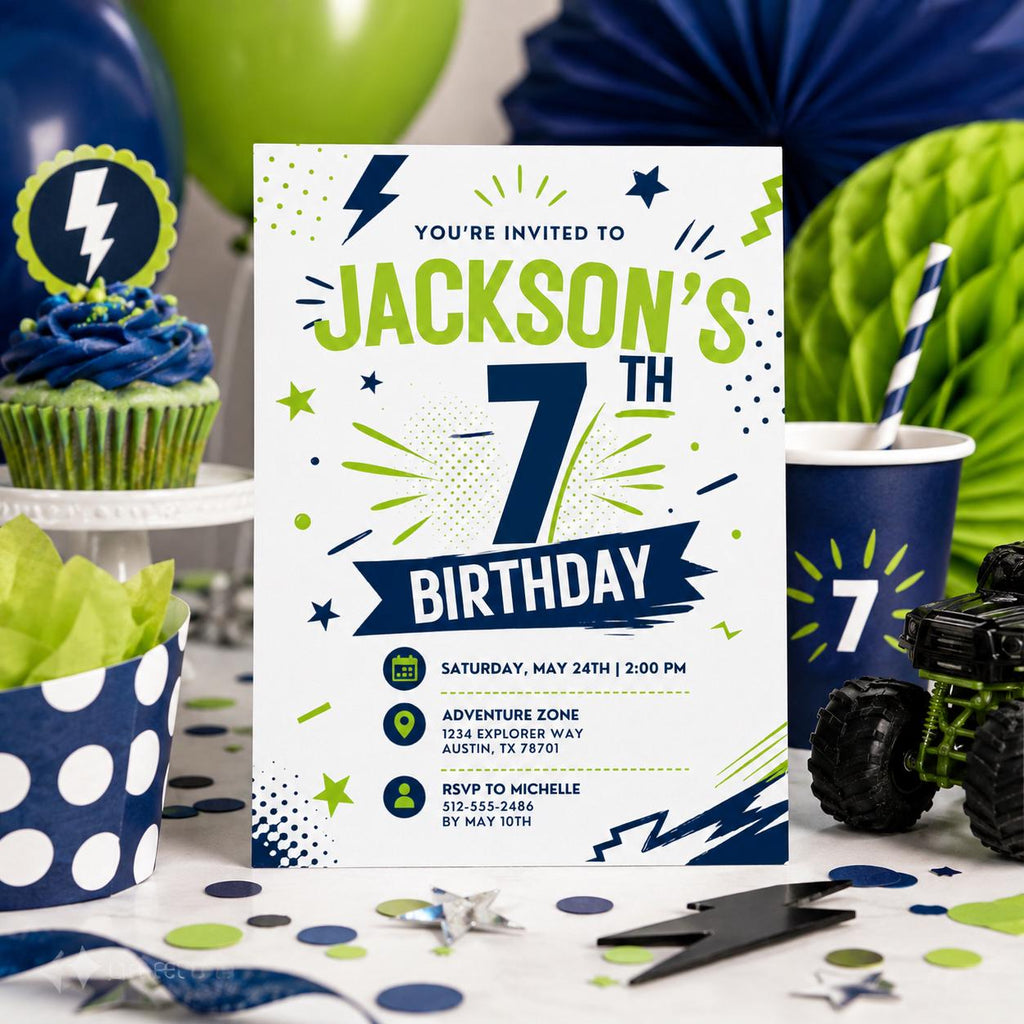 Editable Superhero Birthday Invitation Canva Template, Boys Hero Cute Fun DIY Sweet Chic Kids Teen Party Invite, Printable Digital Download.