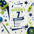 Editable Superhero Birthday Invitation Canva Template, Boys Hero Cute Fun DIY Sweet Chic Kids Teen Party Invite, Printable Digital Download.