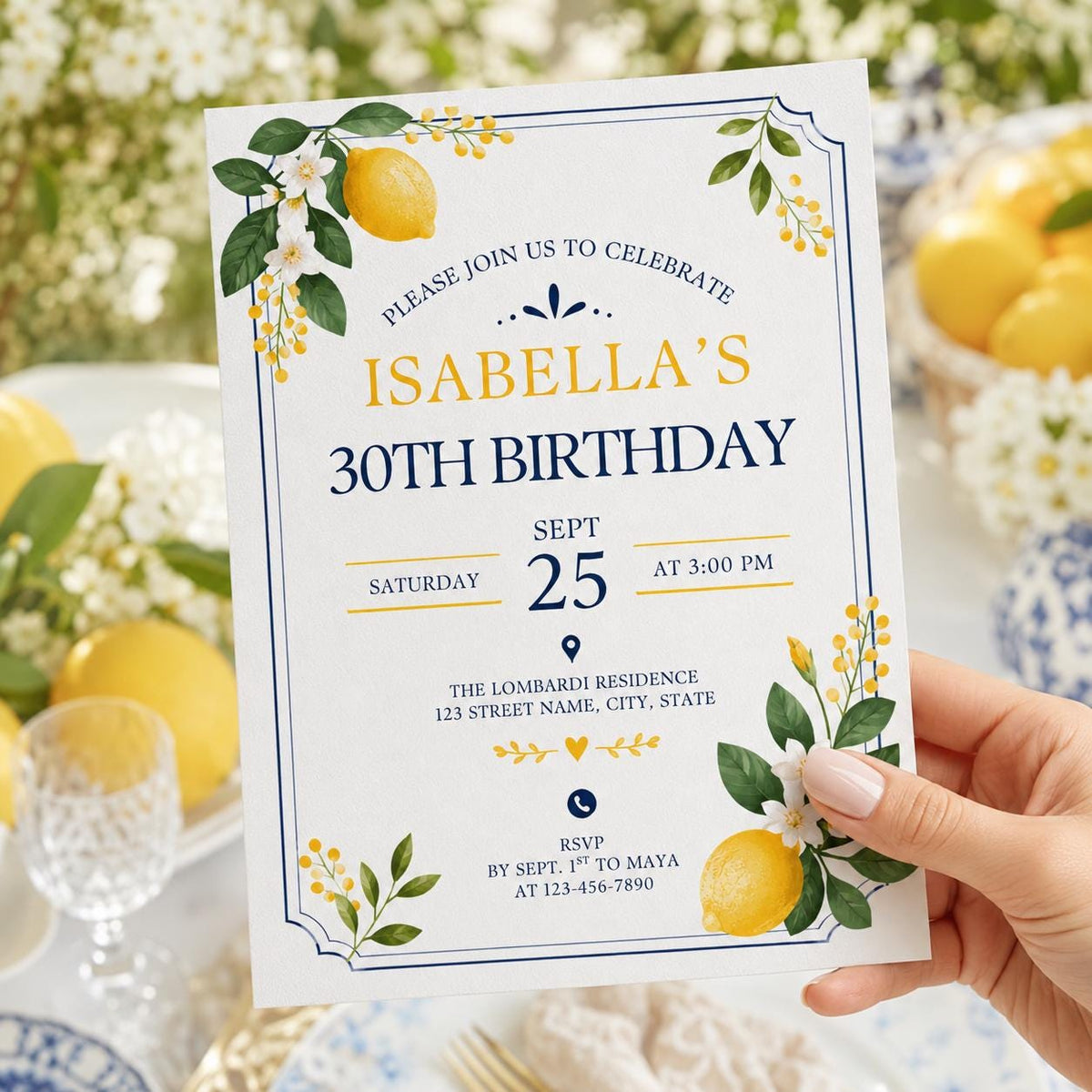 Editable Coastal Birthday Invitation Canva Template, Blue Adult Beach Cute Fun DIY Sweet Chic Kids Party Invite, Printable Digital Download.