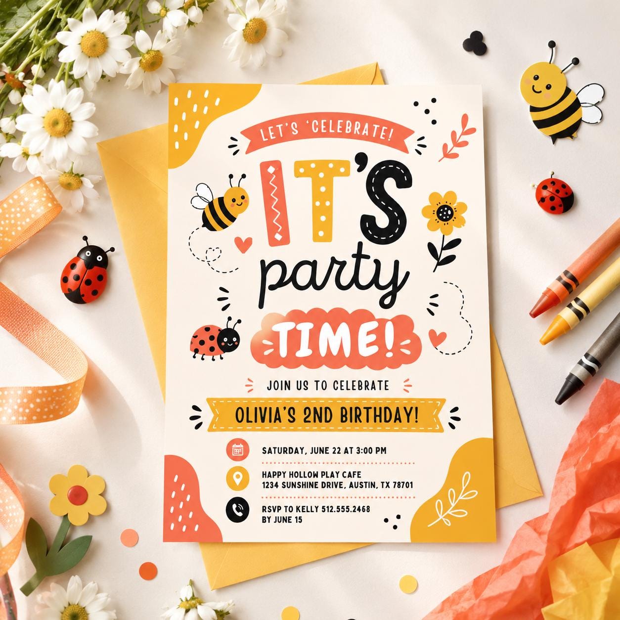 Editable Two Much Fun Birthday Invitation Canva Template, Floral Girls Kids Cute Fun DIY Chic Teen Party Invite, Printable Digital Download.