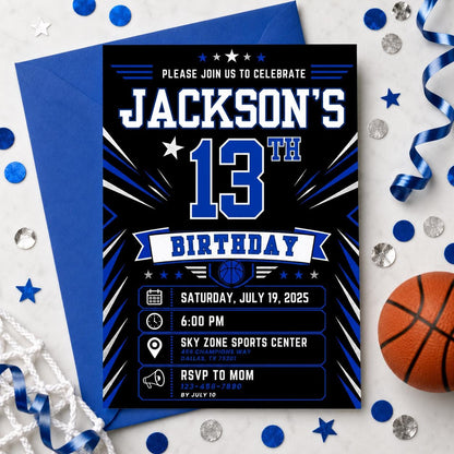 Editable Neon Glow Birthday Invitation Canva Template, Boys Neon Cute Fun DIY Sweet Chic Kids Teen Party Invite, Printable Digital Download.