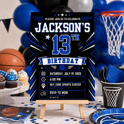 Editable Neon Glow Birthday Invitation Canva Template, Boys Neon Cute Fun DIY Sweet Chic Kids Teen Party Invite, Printable Digital Download.