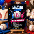 Editable Baseball Pool Birthday Invitation Canva Template, Boys Pool Cute Modern Fun DIY Chic Kids Party Invite, Printable Digital Download.