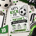 Editable Football Birthday Invitation Canva Template, Boys Kids Sport Cute Fun DIY Sweet Chic Teen Party Invite, Printable Digital Download.