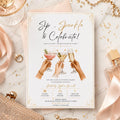 Editable Modern Cocktail Party Invitation Canva Template, Chic Girls Adult Cute Modern Fun Themed DIY Sweet Kids Printable Digital Download.