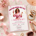 Editable 50th Birthday Invitation Canva Template, Girls Adult Cute Modern Fun Themed DIY Chic Kids Party Invite, Printable Digital Download.