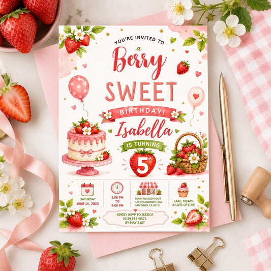 Editable Sweet Treats Birthday Invitation Canva Template, Girls Kids Sweet Cute Fun DIY Chic Tween Party Invite, Printable Digital Download.