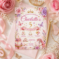 Editable Fairy Garden Birthday Invitation Canva Template, Pink Floral Girls Kids Cute Fun DIY Chic Party Invite, Printable Digital Download.