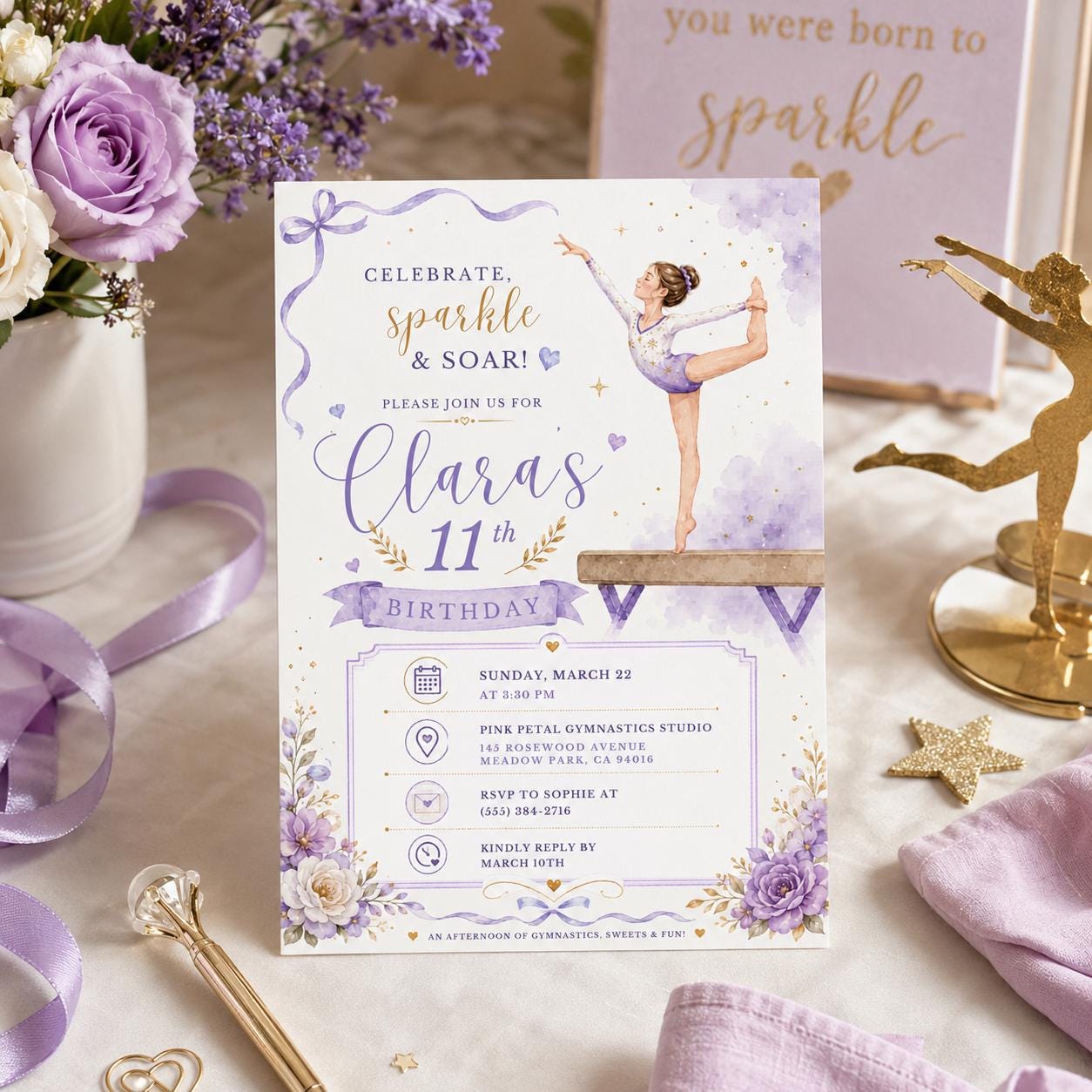 Editable Sweet Treats Birthday Invitation Canva Template, Girls Kids Sweet Cute Fun DIY Chic Tween Party Invite, Printable Digital Download.