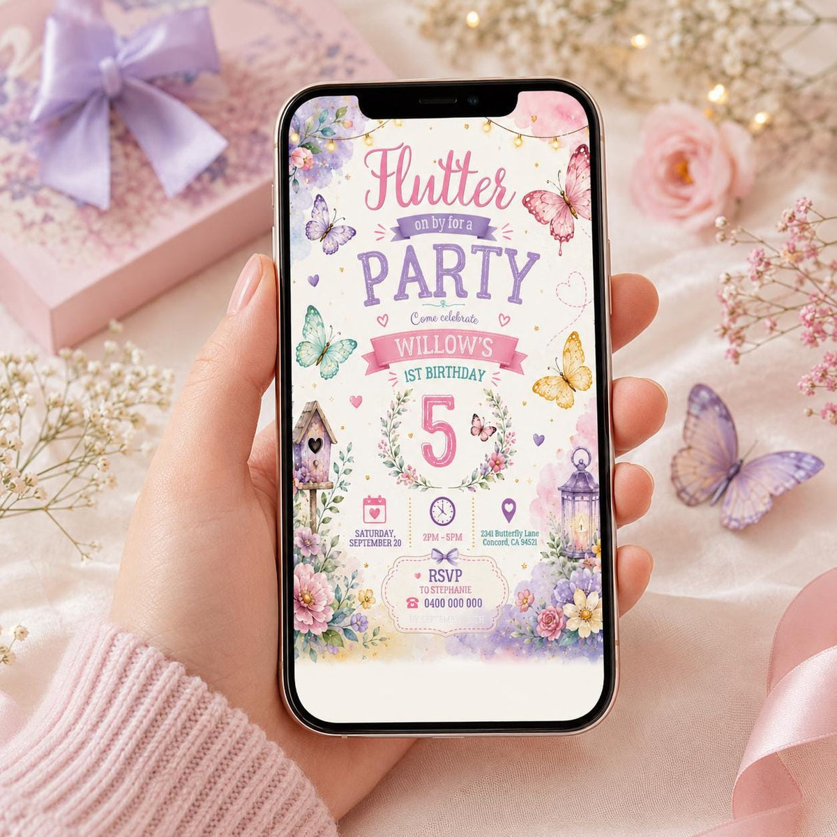 Editable Rainbow Birthday Invitation Canva Template, Kids Cute Fun DIY Sweet Chic Teen Tween Adult Party Invite, Printable Digital Download.