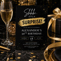 Editable Surprise 30th Birthday Invitation Canva Template, Adult Cute Fun DIY Sweet Chic Kids Teen Party Invite, Printable Digital Download.