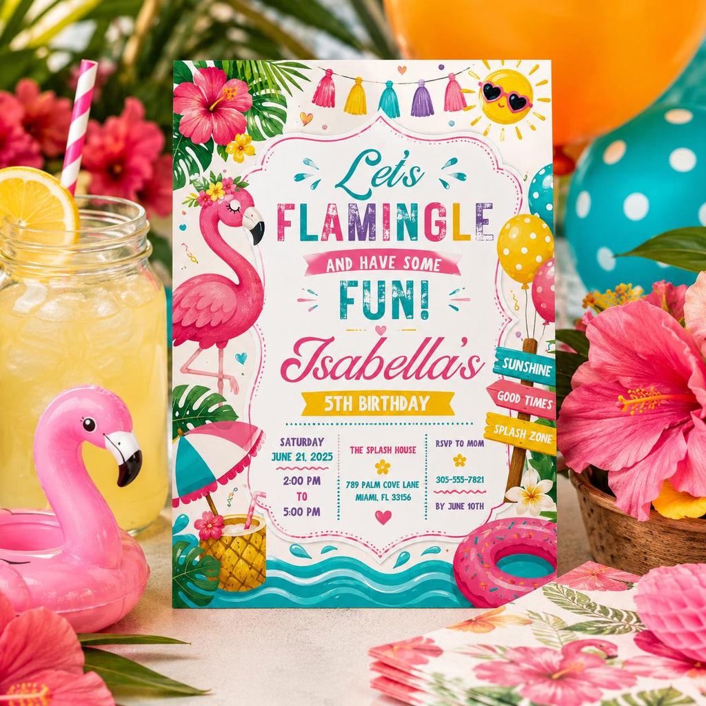 Editable Coastal Birthday Invitation Canva Template, Blue Girls Teens Beach Cute Fun DIY Chic Kids Party Invite, Printable Digital Download.