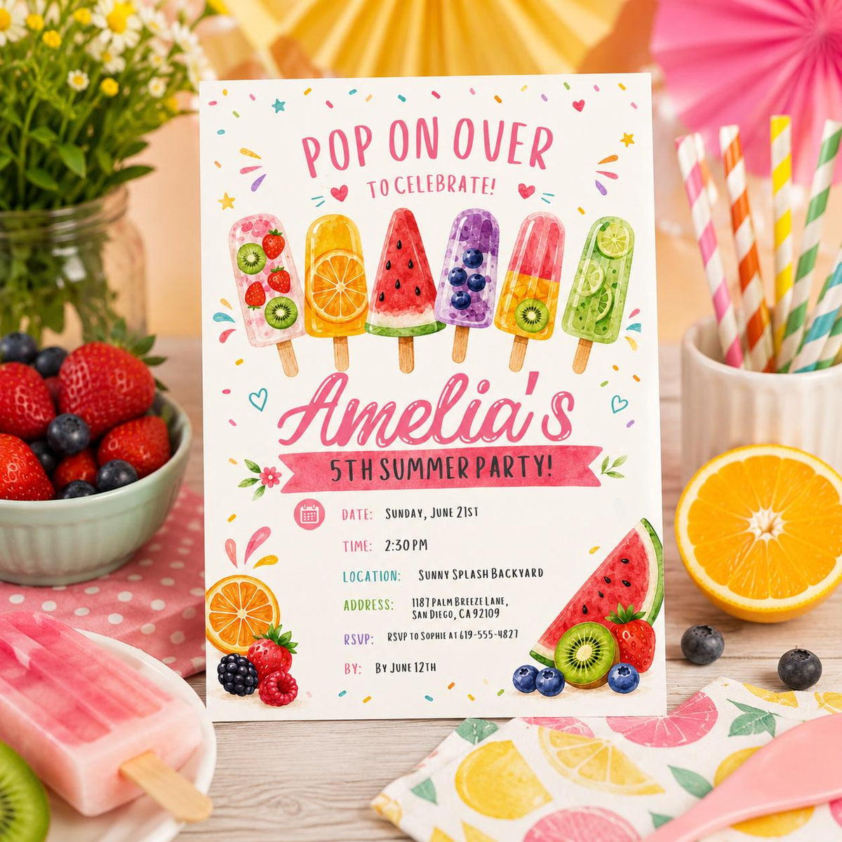Editable Pool Birthday Invitation Canva Template, Cream Pool Cute Modern Fun Themed DIY Sweet Chic Party Invite, Printable Digital Download.