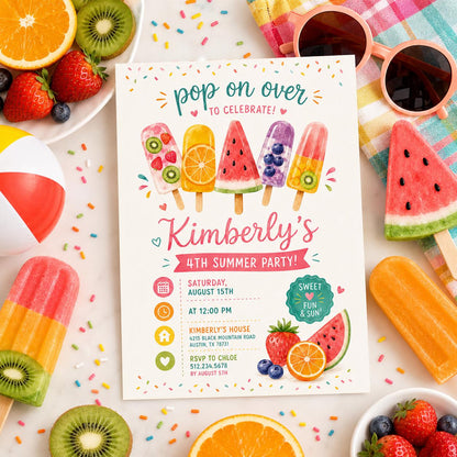 Editable Pool Birthday Invitation Canva Template, Cream Pool Cute Modern Fun Themed DIY Sweet Chic Party Invite, Printable Digital Download.