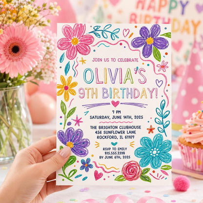Editable Pool Birthday Invitation Canva Template, Kids Pool Cute Modern Fun Themed Custom DIY Chic Party Invite, Printable Digital Download.