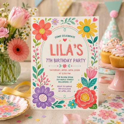 Editable Pool Birthday Invitation Canva Template, Kids Pool Cute Modern Fun Themed Custom DIY Chic Party Invite, Printable Digital Download.