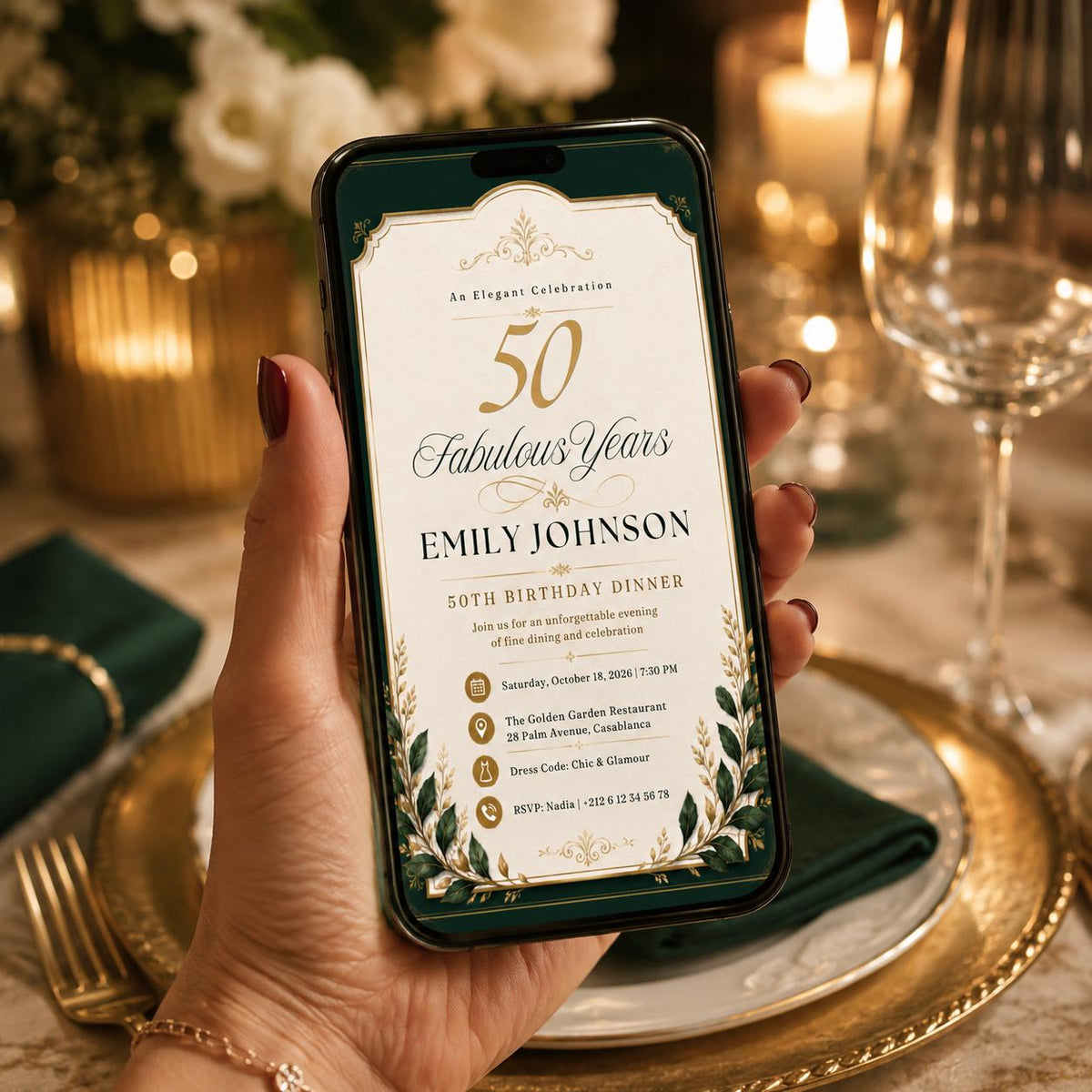 Editable Elegant Birthday Invitation Canva Template, Gold Black Boys Adult Cute Fun DIY Sweet Chic Party Invite, Printable Digital Download.