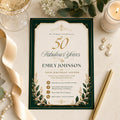Editable Elegant Birthday Invitation Canva Template, Gold Black Boys Adult Cute Fun DIY Sweet Chic Party Invite, Printable Digital Download.