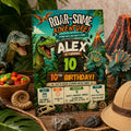 Editable Dinosaur Birthday Invitation Canva Template, Boys Kids Dino Cute Modern Fun DIY Chic Teen Party Invite, Printable Digital Download.