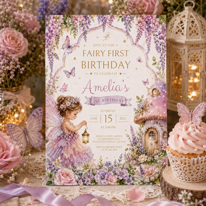 Editable Tea Birthday Invitation Canva Template, Girls Kids Tea Cute Fun DIY Sweet Chic Teen Tween Party Invite, Printable Digital Download.