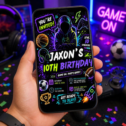 Editable Basketball Birthday Invitation Canva Template, Modern Boys Teens Cute Fun Themed DIY Chic Party Invite, Printable Digital Download.