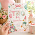Editable Floral Birthday Invitation Canva Template, Pink Girls Kids Floral Cute Fun DIY Sweet Chic Party Invite, Printable Digital Download.