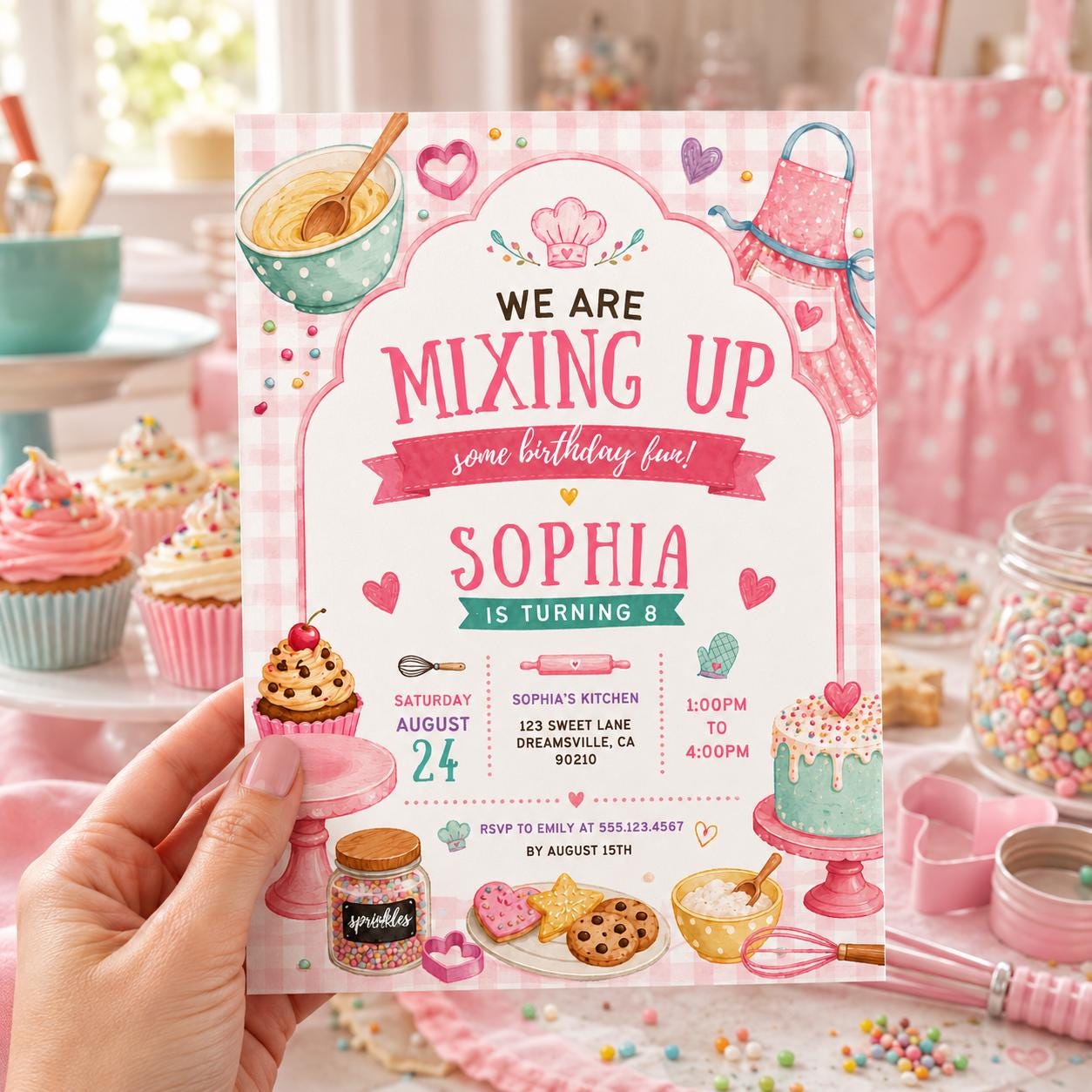 Editable Sweet Treats Birthday Invitation Canva Template, Kids Sweet Cute Modern Fun DIY Chic Teen Party Invite, Printable Digital Download.