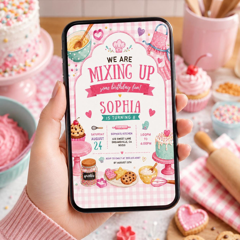 Editable Sweet Treats Birthday Invitation Canva Template, Kids Sweet Cute Modern Fun DIY Chic Teen Party Invite, Printable Digital Download.