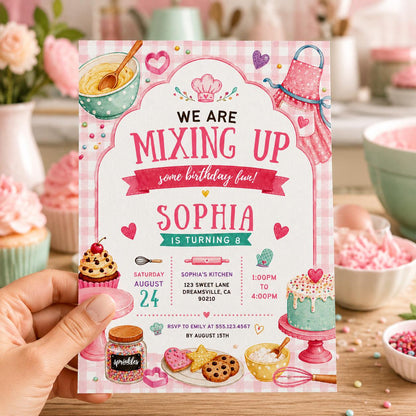 Editable Sweet Treats Birthday Invitation Canva Template, Kids Sweet Cute Modern Fun DIY Chic Teen Party Invite, Printable Digital Download.