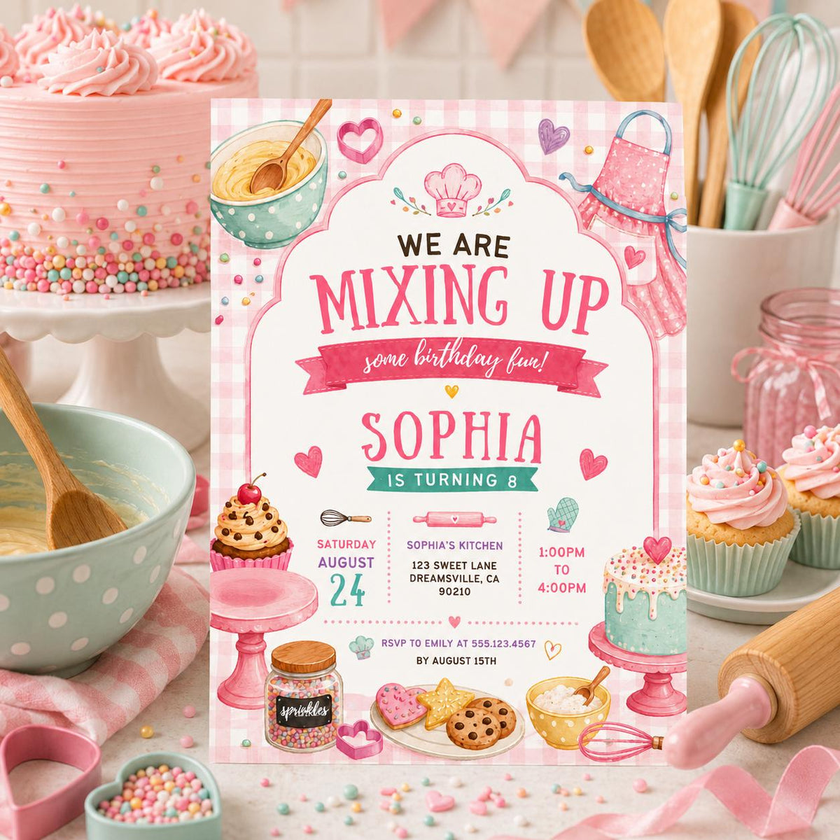 Editable Sweet Treats Birthday Invitation Canva Template, Kids Sweet Cute Modern Fun DIY Chic Teen Party Invite, Printable Digital Download.