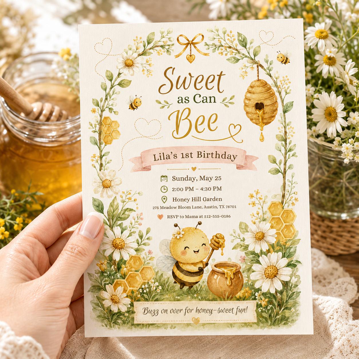 Editable Sweet Treats Birthday Invitation Canva Template, Kids Sweet Cute Modern Fun DIY Chic Teen Party Invite, Printable Digital Download.