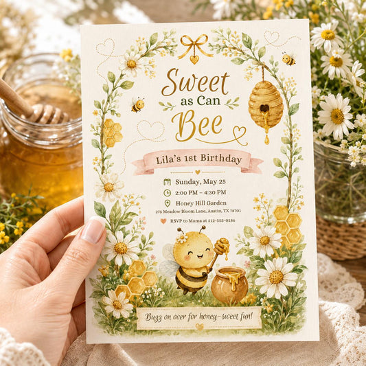 Editable Sweet Treats Birthday Invitation Canva Template, Kids Sweet Cute Modern Fun DIY Chic Teen Party Invite, Printable Digital Download.