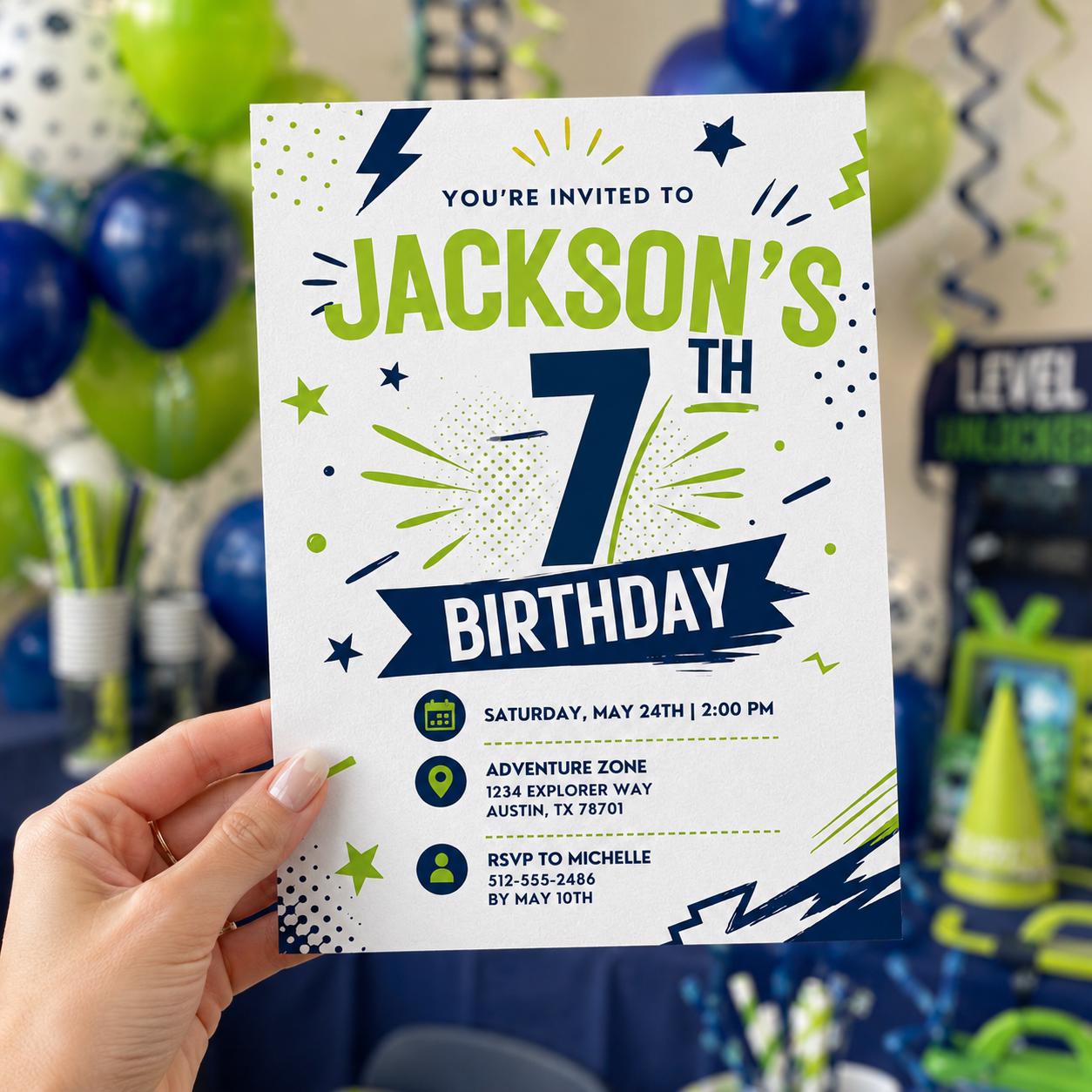 Editable Superhero Birthday Invitation Canva Template, Boys Hero Cute Fun DIY Sweet Chic Kids Teen Party Invite, Printable Digital Download.