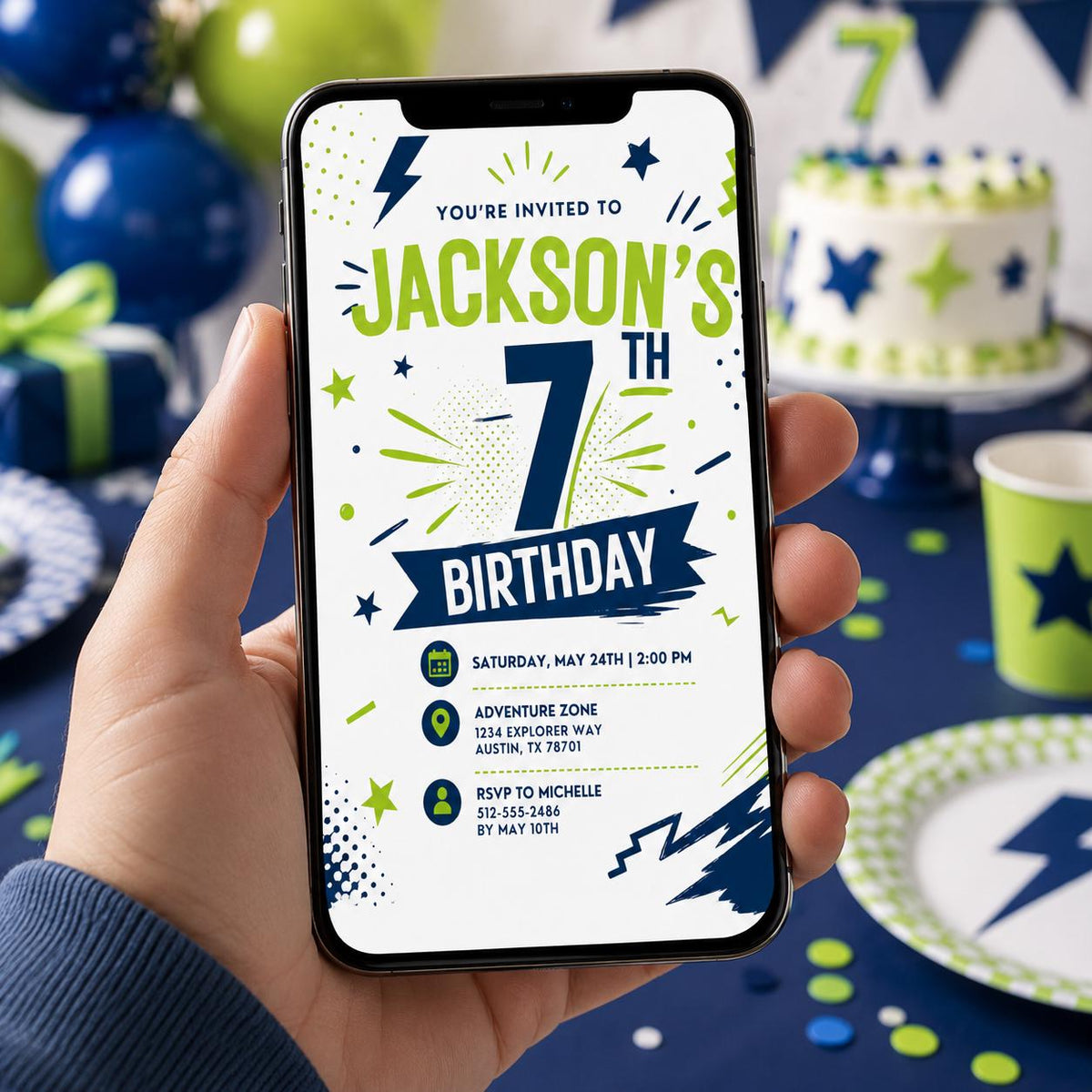 Editable Superhero Birthday Invitation Canva Template, Boys Hero Cute Fun DIY Sweet Chic Kids Teen Party Invite, Printable Digital Download.