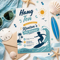Editable Beach Birthday Invitation Canva Template, Boys Kids Beach Cute Modern Fun Themed DIY Chic Party Invite, Printable Digital Download.